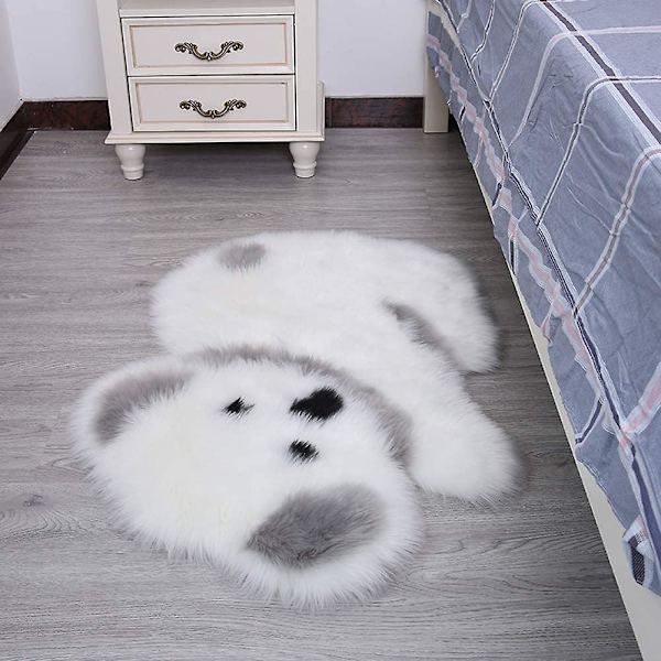 Plysj Teppe i Kunstig Pels, Imitert Saueskinn, Ultramyk, Silky Shaggy Teppe for Stue, Soverom, Buet Vindu, Koala Koala