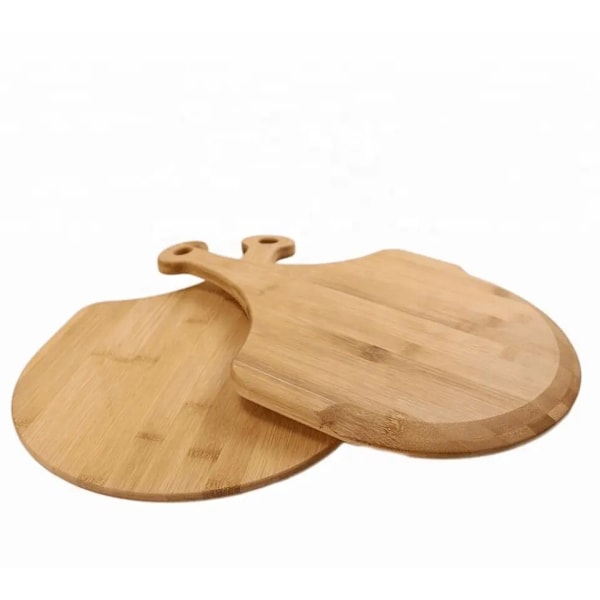 Premium Trepizzaer i Tre for å Lage Pizza, Pizzaskjærebrett 2-pakning for Baking - Stor Trepizzaer for Overføring og Servering
