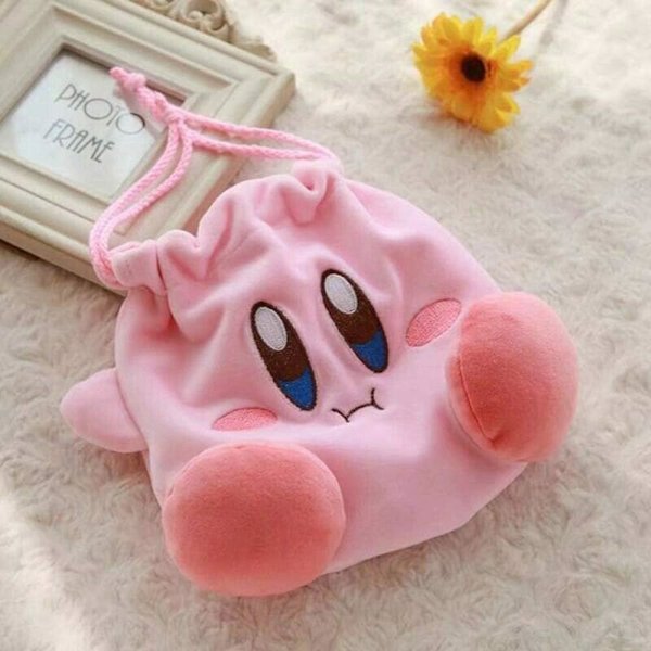 Dragkedja Väska Kirby Plysch Myntplånbok Resa Makeup Kosmetisk Förvaringspåsar Organizer