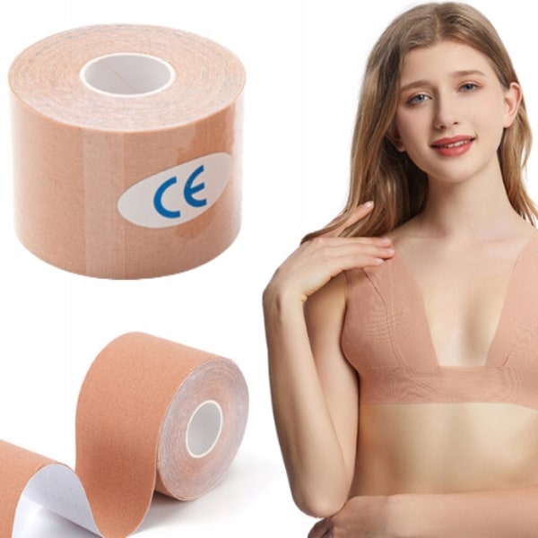7,5*500 cm bröstlyftband Silikonlyftbröstplåster Tunt osynligt elastiskt tygtejp Bröstplåster Sportbandage för engångsbruk