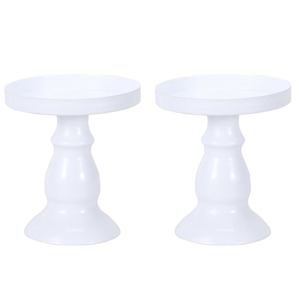 2 st Fashion Bröllopstårta Display Platta Fest Cupcake Förvaringsställ Vit 9X8X8M White 9X8X8M