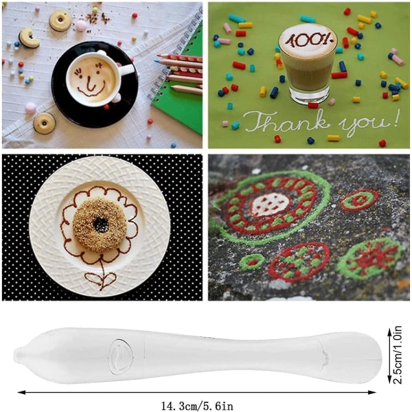 Latte Art Penna. Kaffe Krydda Penna Carving Penna.diy Kreativ Mönster För Kaffegrut. Kakaopulver. Malet SockerGrön Green