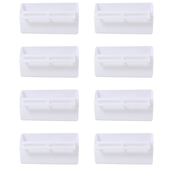 8 kpl Annostelijakontti Lintujen Ruokinta-astia Papukaijan Ruokakupit Lintujen Vesi Kulho Valkoinen 21.5X9X6.5CM White 21.5X9X6.5CM