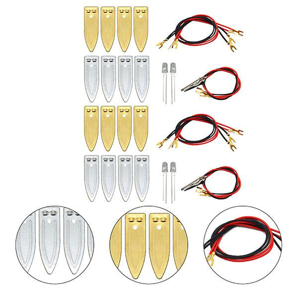 2 Set Leksaker Barn Fruktbatteri Experimentella Tillbehör Zinkplattor Koppar Elektroder Stifttyp El Assorted Color 4X0.7CM