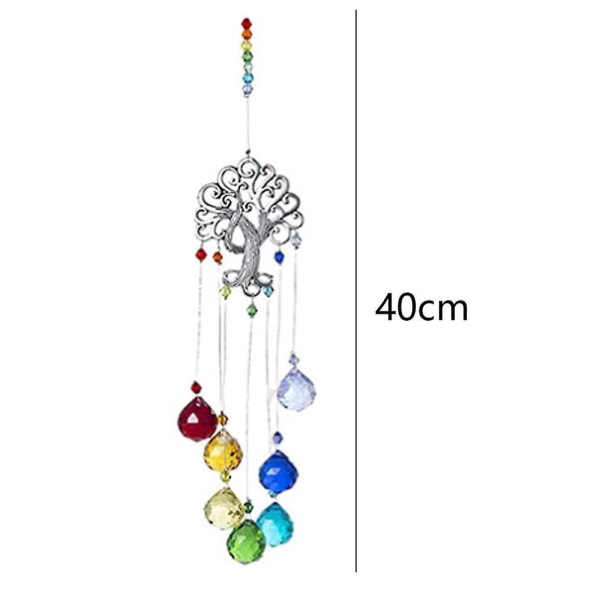 Livets Tre Vindu Ornament Krystall Hage Henger Hjem Hage Dekorasjon Jul Bryllup
