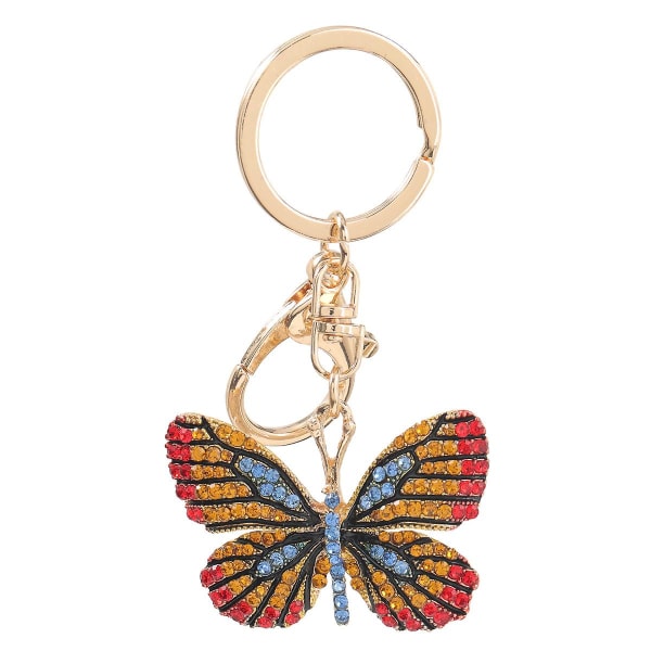Nøkkelring Rhinestone Butterfly Charms Søt dyr Nøkkelring For Kvinner Tenåringer Jenter Bling Crystal Anheng Nøkkelring Nøkkelring Nøkkelring Til Veske Veske Bil Kreativ gave