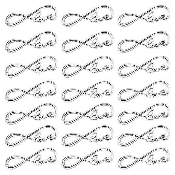 50 st Locket Smycken Görning Berlocker Charm Hänge DIY Hänge Berlocker Legering Hänge CharmSilver Silver