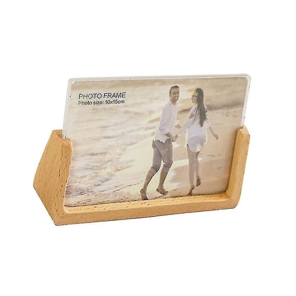 Trebilde U-formet Postkort Holder Skrivebords Kalender Stativ Bilde Stativ For Hjem Kontor 14 * 6 * 5cm 14*6*5cm