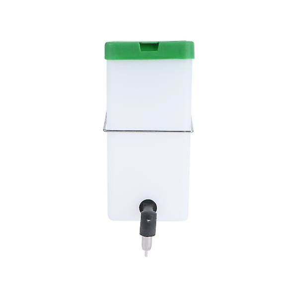 1 st. Kaninvattenbehållare Automatisk Vattenmaskin i Plast för Bur (Vit Grön) Grön 18x9cm Green 18x9cm