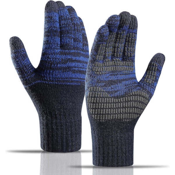 Vinterstickade handskar, varma pekskärmshandskar, varma cover med  heltäckande navy Navy 61e1 | Navy | Fyndiq