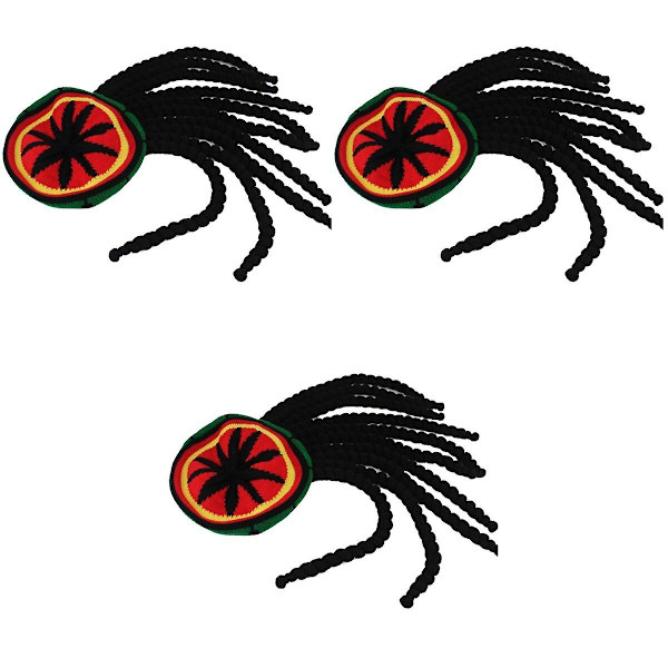 3 st. Unisex Modeaccessoarer Stickad Beanie Jamaican Hårhatt Perukhatt Flerfärgad Hatt med Flätor 3 pcs M