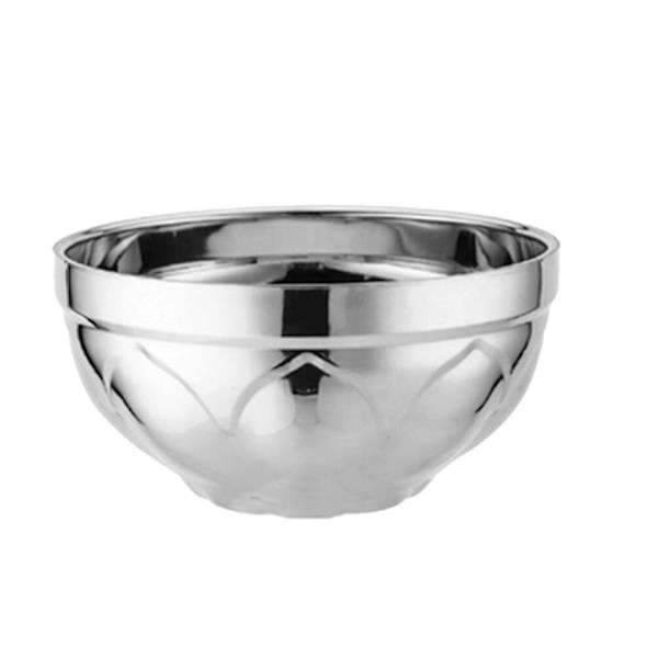 Rostfritt Stål Lotus Ris Skål Dubbellager Isolering Och Anti-brännskada Skål Multifunktionell Soppa Mat Skål Hemkök Verktyg Silver 11.3cm Silver 11.3cm