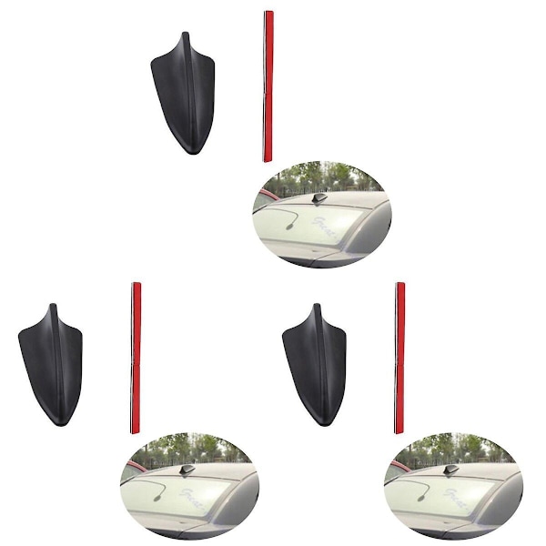 3 stk. Universal Auto Bil SUV Hajfin Stil Tag Dekorativ Antenne Antenne FM AM Radio Signal Til Ni 3pcs