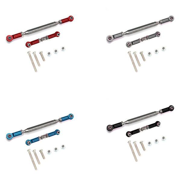 Metall Justerbar Styringslenke Servo Lenke Trekk Turnbuckle, Rød