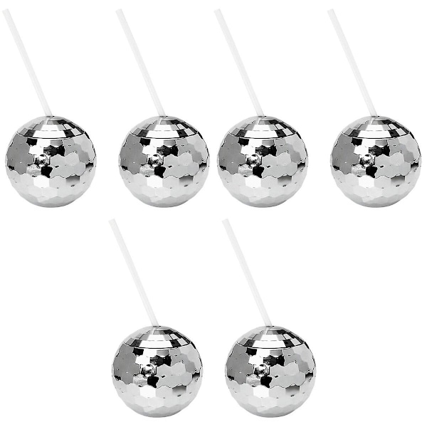 8 stk Dekorative Glitrende Ballformede Kopper Hjem Bar Fest Cocktailkopp Disco-tema Vinkopp 6 stk1 6 pcs 10.8x10.5cm