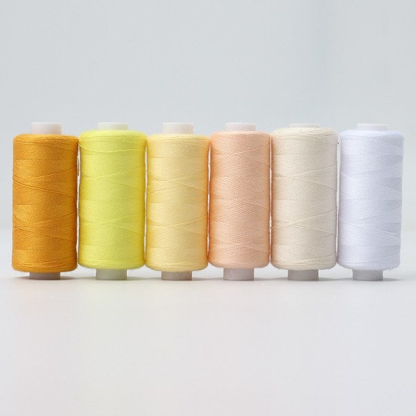 5-pack Connecting Threads Bomullsgarnsset  Spolar (Set om 6) Sytråd i Polyester, Sortiment Spole för Sömnad, Handsömnad