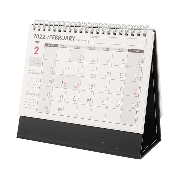 1 stk Enkel Stil Skrivebords Kalender Dekorativ Skrivebords Kalender Liten Hjemmekalender Hvit 21X15.5X7CM White 21X15.5X7CM