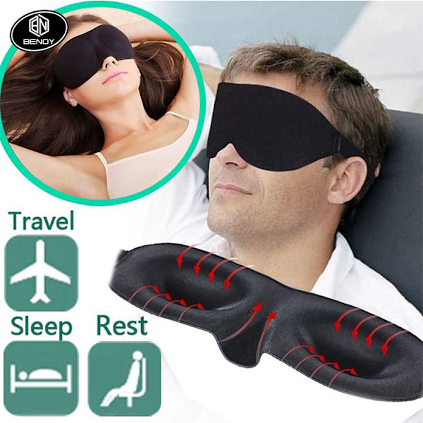 Nytt høykvalitets flypute i memory foam, reisesett med øyemaske, ørepropper og bagasjelapp_xrzi