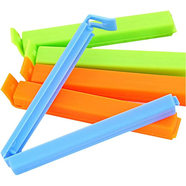 Matpåseklämmor Kraftiga Frysförslutningsklämmor För Matförvaring, Snacks, Slumpmässiga Färger, 10-pack