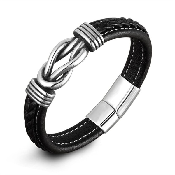 Manschettarmband Unikt magnetiskt spänne för män i rostfritt stål Inspirerande armband för kvinnor/män rostfritt flätat läder