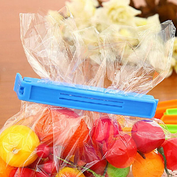 Matpåseklämmor Kraftiga Frysförslutningsklämmor För Matförvaring, Snacks, Slumpmässiga Färger, 10-pack