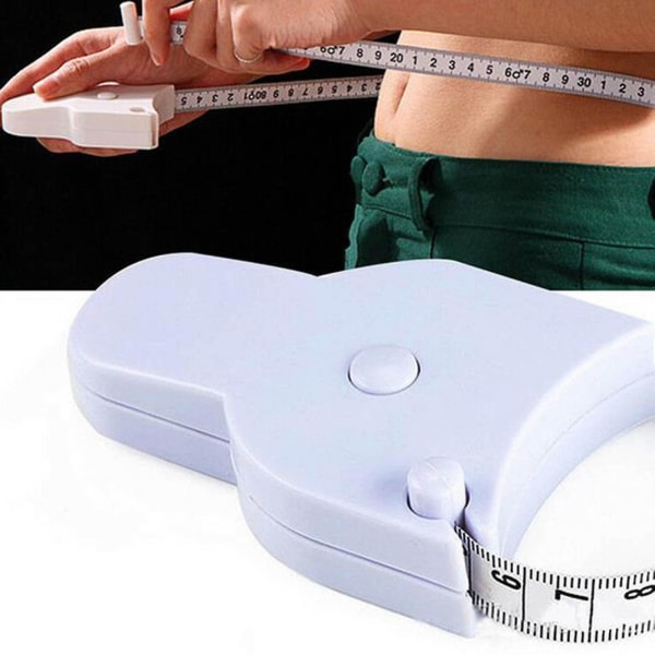 Automatisk uttrekkbar målelinjal For å måle kroppsomkrets Målebånd Lommeformet omkrets Målebånd Plast Uttrekkbar Fitne