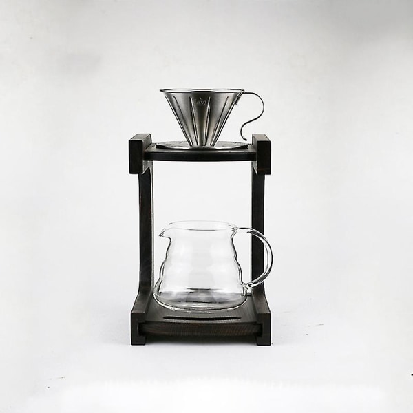 Manuel Håndbrygget Dryp Kaffe Filter Kop Træbeslag Kaffe Stativ