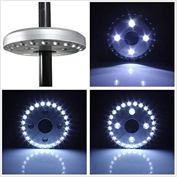 28 LED-lampor för parasoll utan sladd med 28 superljusa LED-lampor för uteparasoll, tält eller utomhusaktiviteter