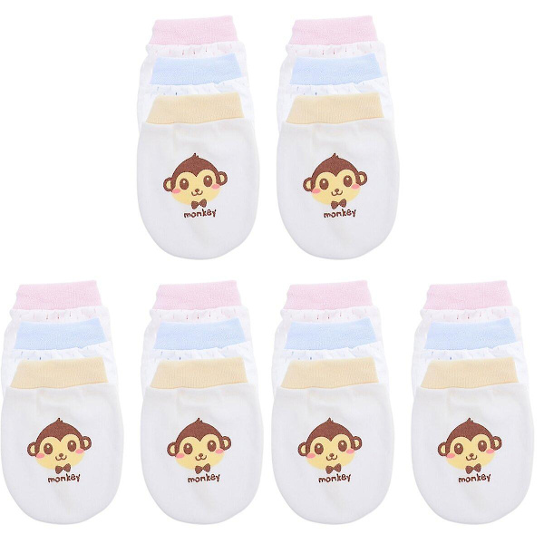 9 Paria Käytännöllisiä Naarmuttamattomia Myssyjä Vauvan Hanskoja (Sekalaiset Värit) 9 paria 10.5X8X0.5CM 9 pairs 10.5X8X0.5CM