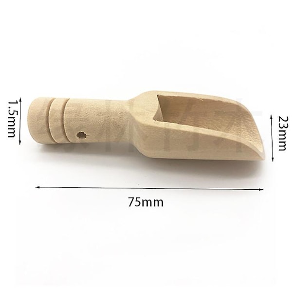 Tresleiver Mini Badesalt Sleiv Kaffebønne Te Mel Sukker Krydder Skje Matlaging Baking Kjøkken (35 stk, trefarge)