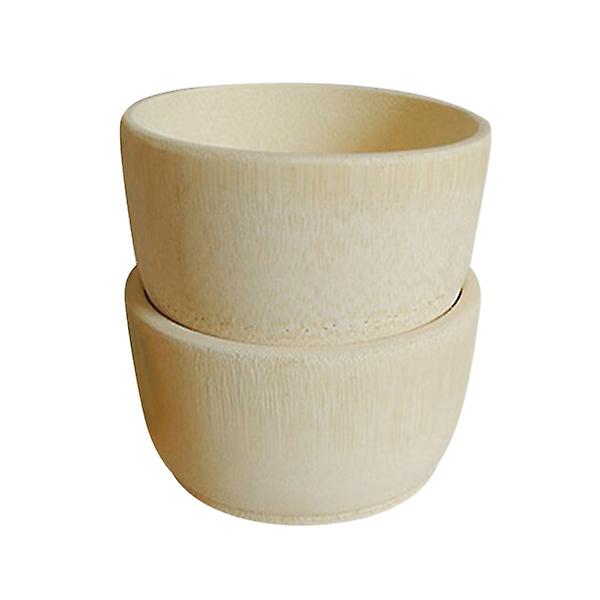 2pcs Creative Bamboo Bowl Kitchen Bamboo Bowl Eco-friendly Bowl Durable Tableware Food Serving Bowls For Home Kitchen10*10CM