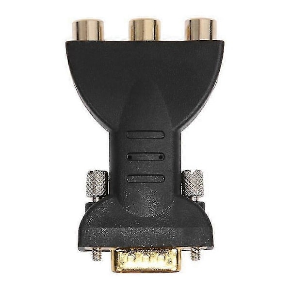 RYI)3rca RGB Hona Till HD 15-Pin VGA Stil Komponent Video Jack Adapter Omvandlare