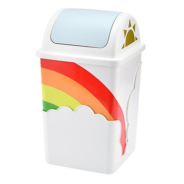 1 stk Sky Rainbow Søppelbøtte Kreativ Søt Avfallsbøtte For Hjem Tilfeldig FargeAssortert Farge40x24.5cm Assorted Color 40x24.5cm