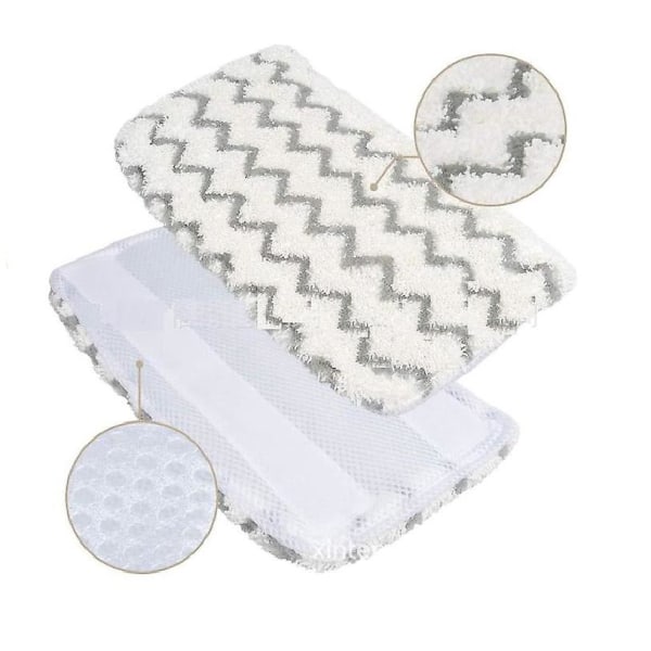 4 stk. Dampmoppuder, Vaskbare Mikrofiber Rengøringsdampere Udskiftningspuder til Steam Pocket Mop Hårdgulvsrenser