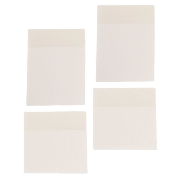 4 st Kontorsdekaler Memopapper Journaling Kontorsdekaler Meddelande Påminnelse Självhäftande Notering Transparent color 9.5X7X1.5CM