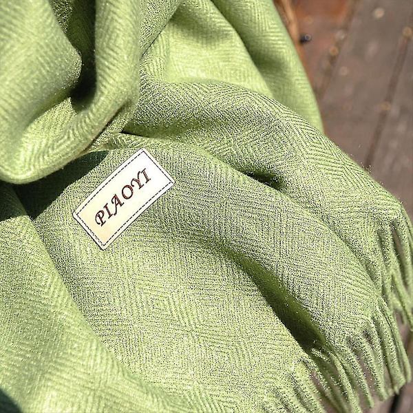 Sommarsjal - Stor, Lång, Lätt Linne Beach Gauze Sjal - Avocado Avocado