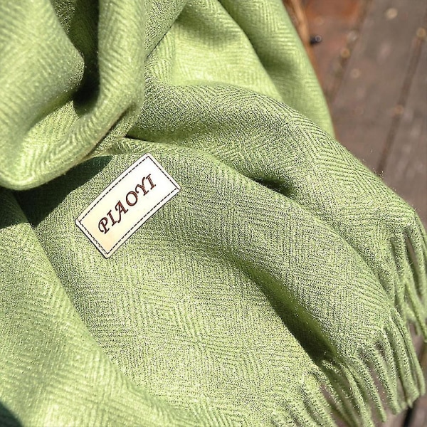 Sommer skjerf - Oversized langt lett lin stoff skjerf Avocado Avocado