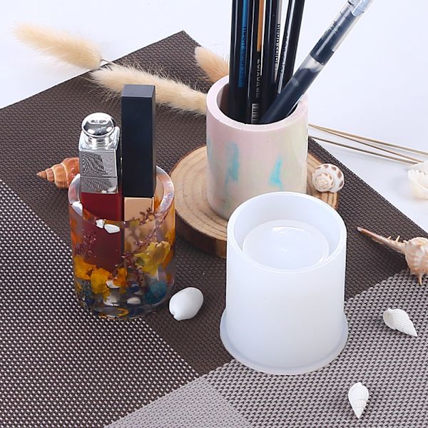 2 stk. Silikon Epoxy Harpiks Støbningskunstforme Inkluderer Rund, Kvadratisk, Kule, Vedhæng, Underkop til DIY Smykker, Blomsterpotte
