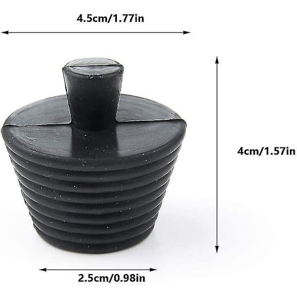 4-pack Badkarspluggar Sänkpluggar Universal Silikonavloppsplugg För Kök Badkar Sänka Avlopp (2 Svarta Och 2 Grå)