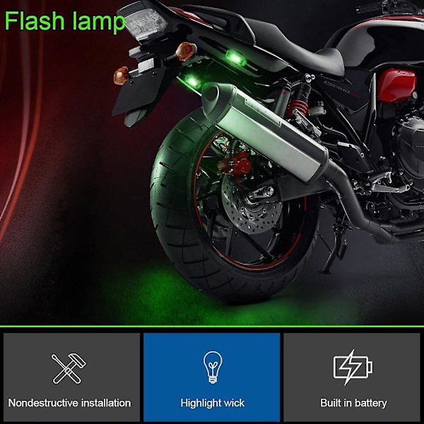 LED-strobbeljus för flygplan, Mini-drone-strobbeljus, Antikollisionslampor för drönare, Multifunktionell ficklampa för RC-motorcykel, utomhuscykel
