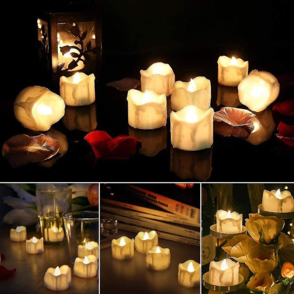 24 stk. LED Telys, Elektriske Lys, Langvarig Telys