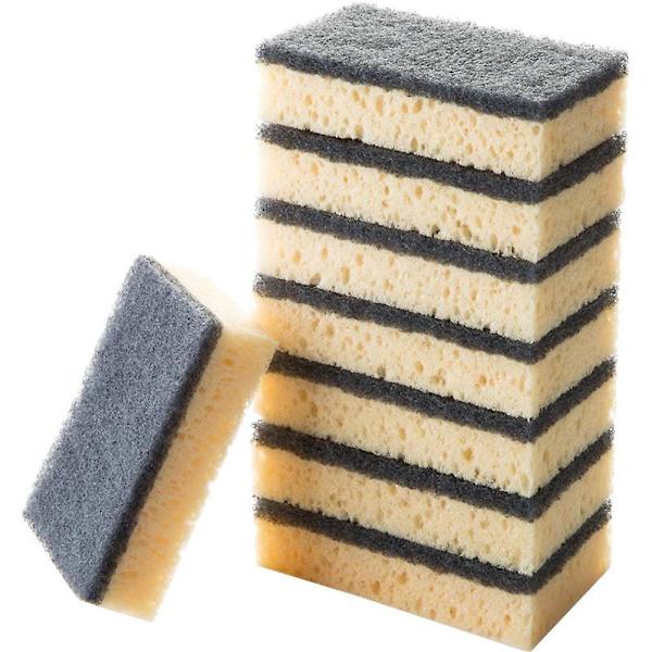 8 st Svampar i Bulk, Tunga Tvättsvampar, Rengöringssvampar, Svamprengörare, Svart Black