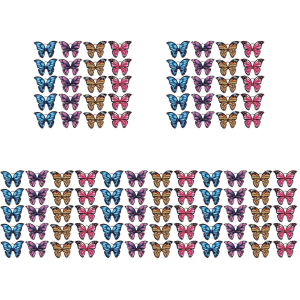 100 st Fjärilar Charm Härligt hänge DIY-tillbehör för smyckesarbete100 st2X2cm 100 pcs 2X2cm