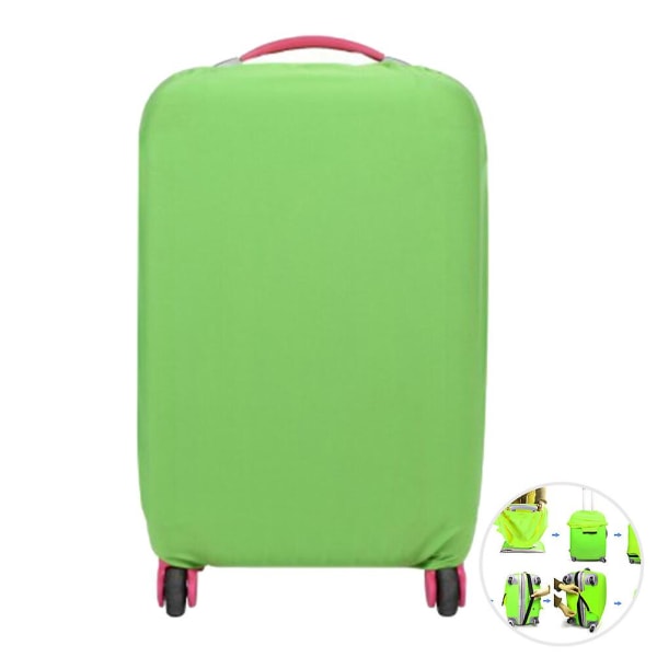 Elastiskt Resväska Skydd Koffert Trolley Väska Skyddande Påse Dammtät Skydd för 26-30 Tum Green L
