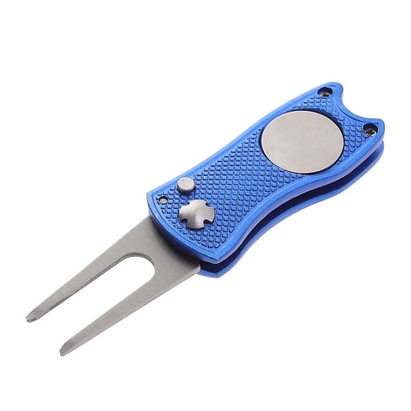 Golfverktøy Foldbar Ball Divot Tool Ball Markører Ball Divot Tool Marker Divot Reparasjonsverktøy Blå Blue