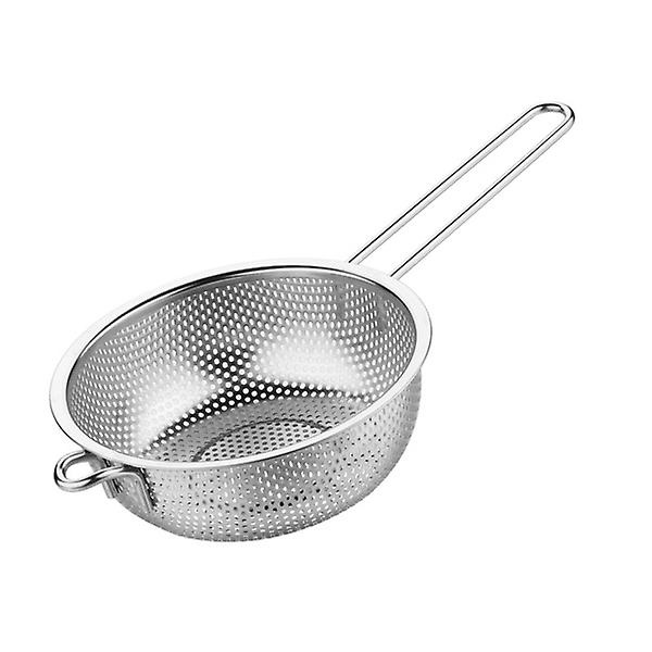 Yksikahvainen siiviläkori ruostumattomasta teräksestä keittiön siivilä paistettuun ruokaan, vihanneksiin ja hedelmiin 42.8*25.8*8.5cm
