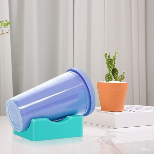 Antislip mugghållare med sidoskala, silikon dold skrapgrov, filt kant skrapa rullhållare, antislip process vagga kit