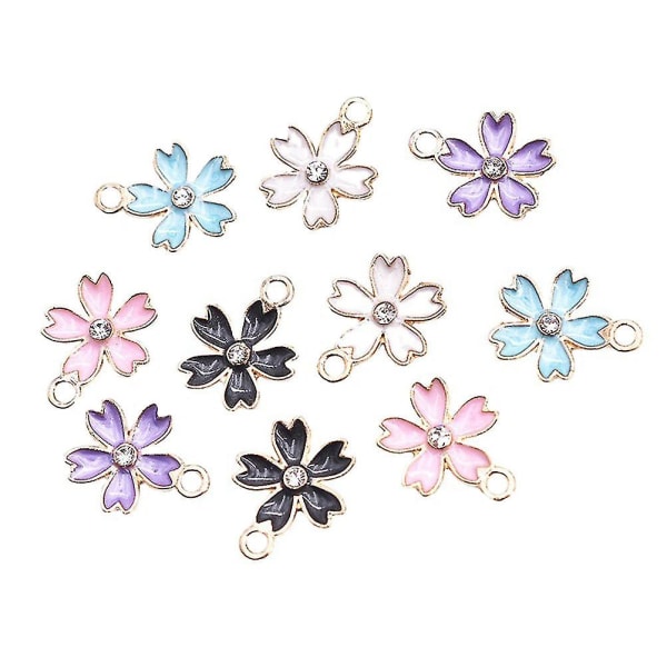 50 Pcs An Fittings Daisy Charms Jewelry Making Charms Flower Beads Charms Craft Alloy CharmsRandom Color1.4X1.7CM