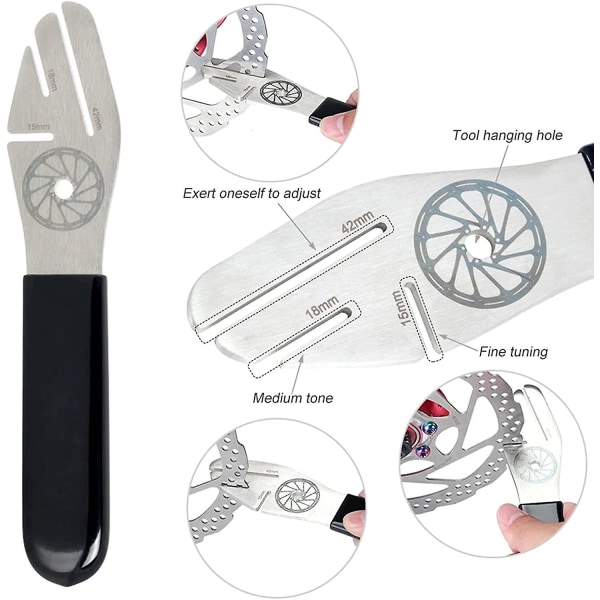 Cykel Skivebremse Rotor Justering Retning Gaffelnøgle Cykel Gab Reparation Værktøjer Udjævning Korrektion Justering Cykling MTB Cykel Rustfrit Stål Nøgle