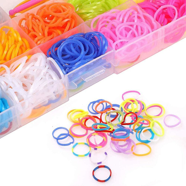 Loom Bands Sett, Gummibånd Håndverkboks For DIY Laging Barn - 600stk